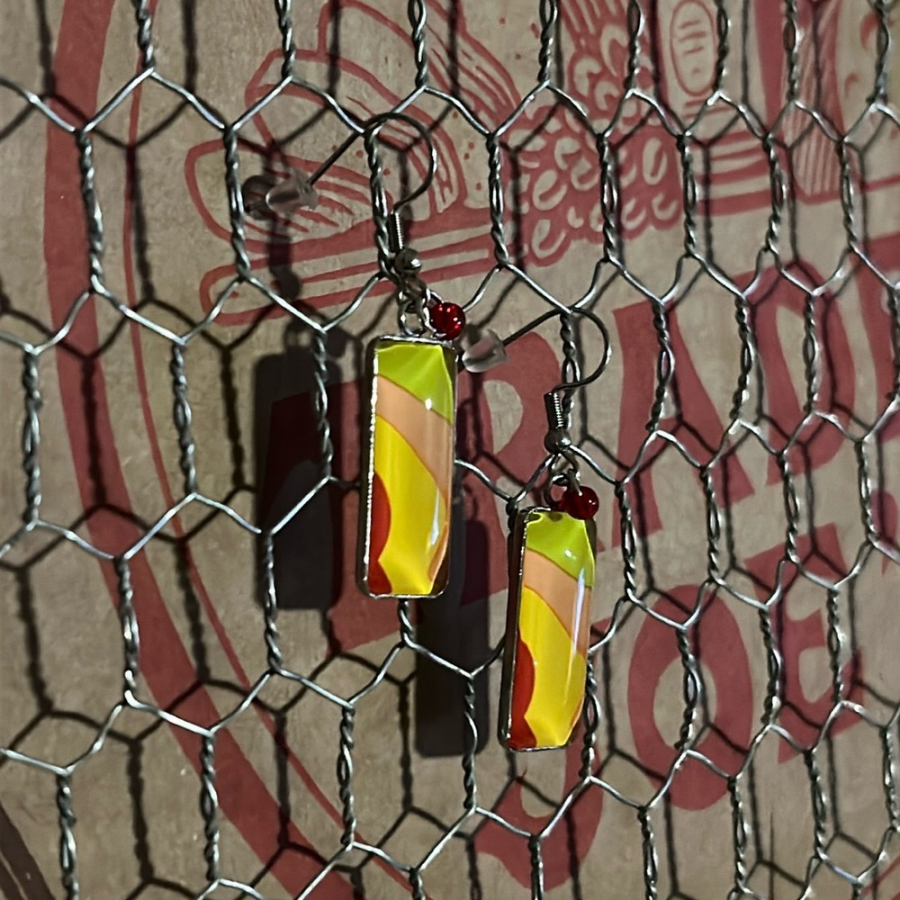 Trader Joe’s rectangular earrings - Picture 2 of 4